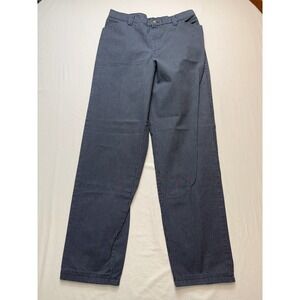 Riders Casuals‎ Pinstripe Pants Womens 12 L Grey & White Straight Leg Vintage